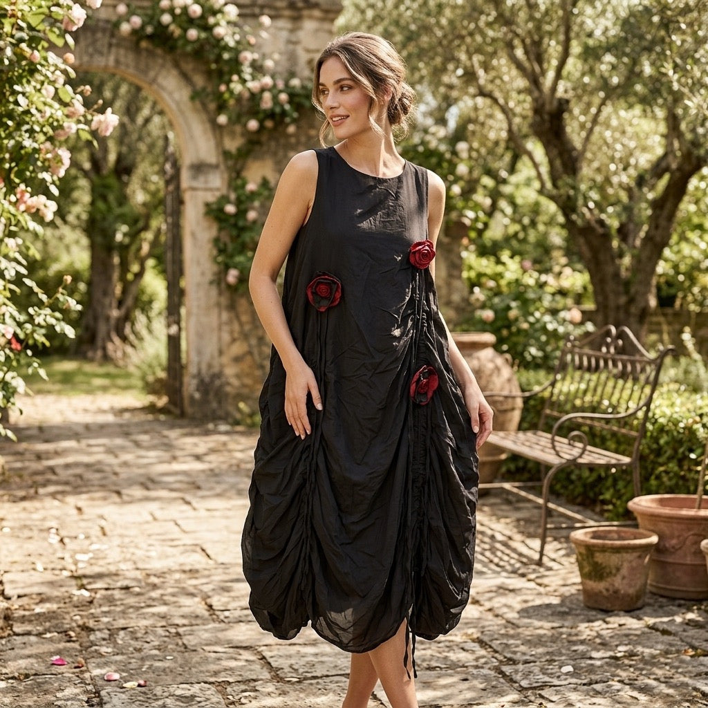 Rosette Midi Dress