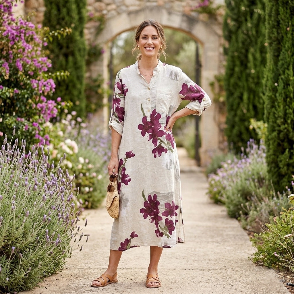 Dahlia Linen Dress