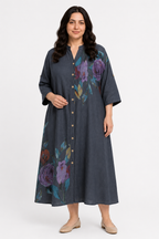 Portofino Linen Dress Brown