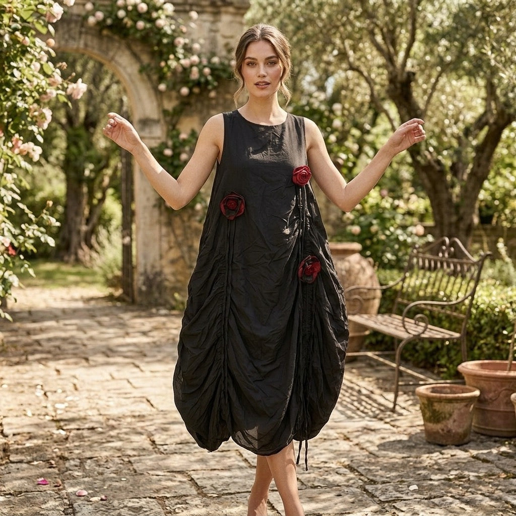 Rosette Midi Dress