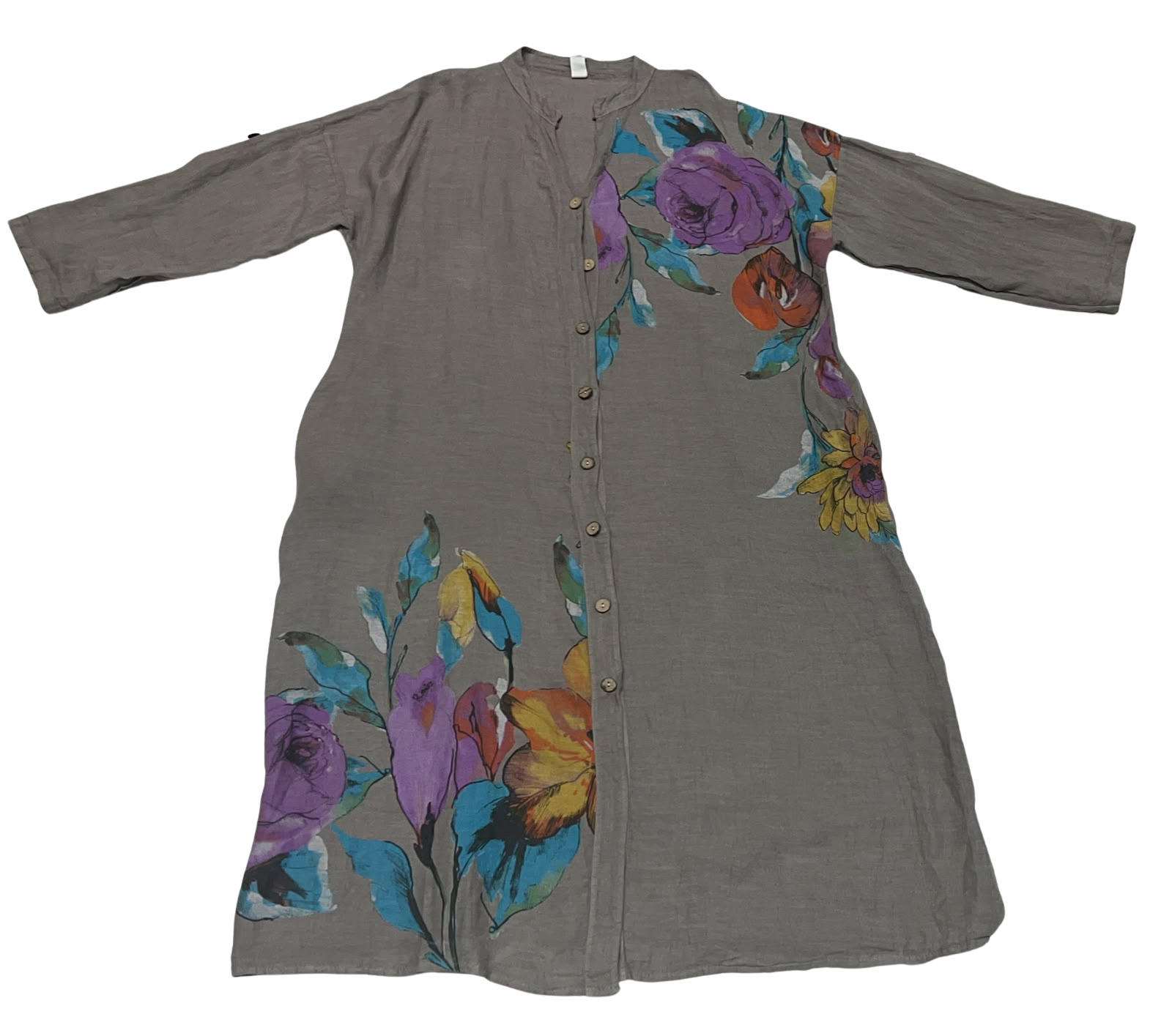 Portofino Linen Dress Brown
