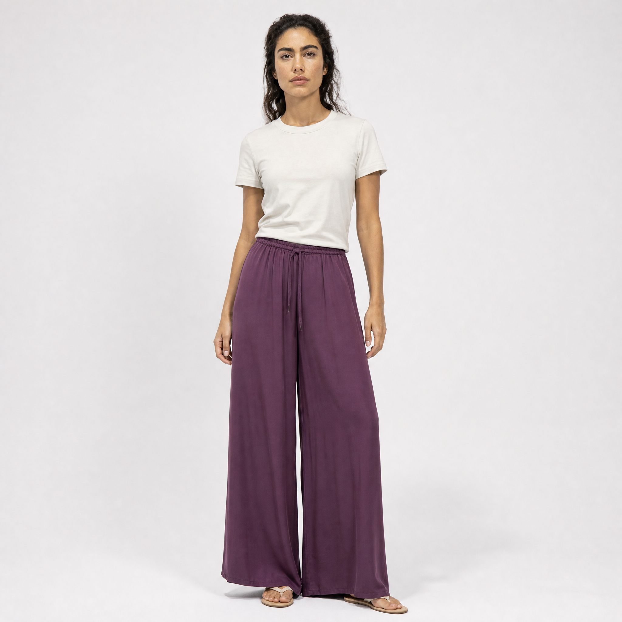 Satin trousers