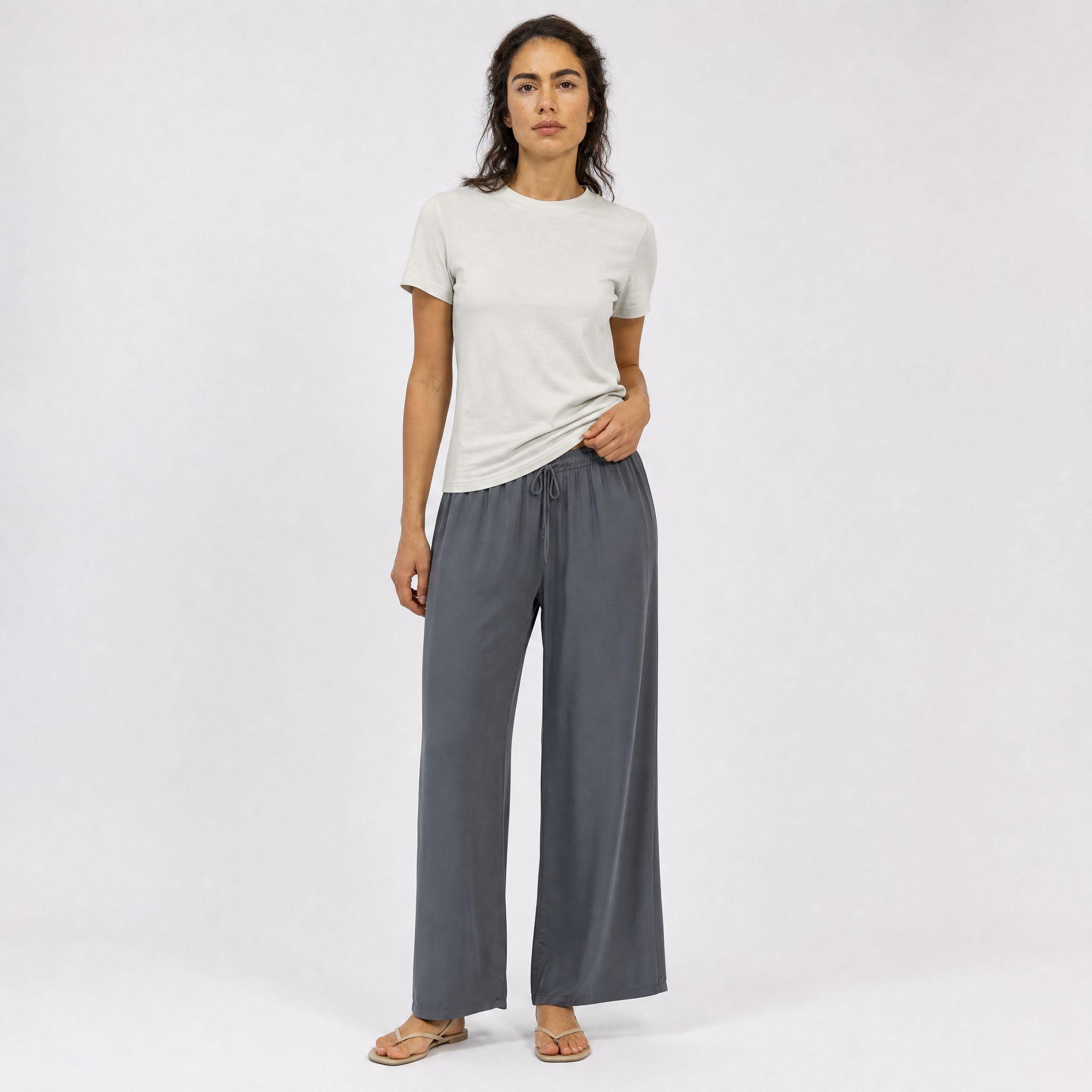 Satin trousers