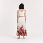 Rosé Bloom Satin Skirt