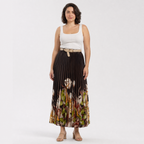 Rosé Bloom Satin Skirt