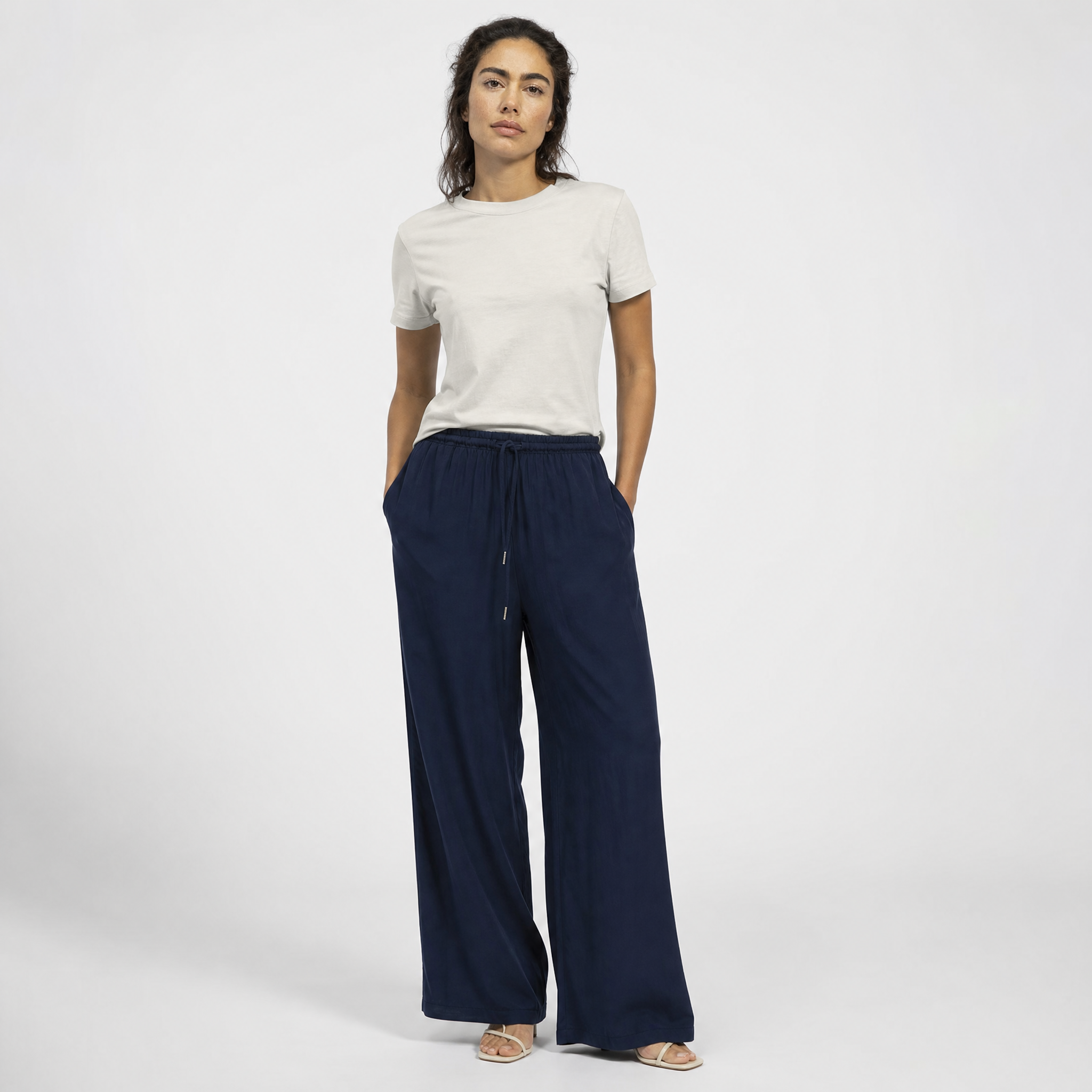 Satin trousers
