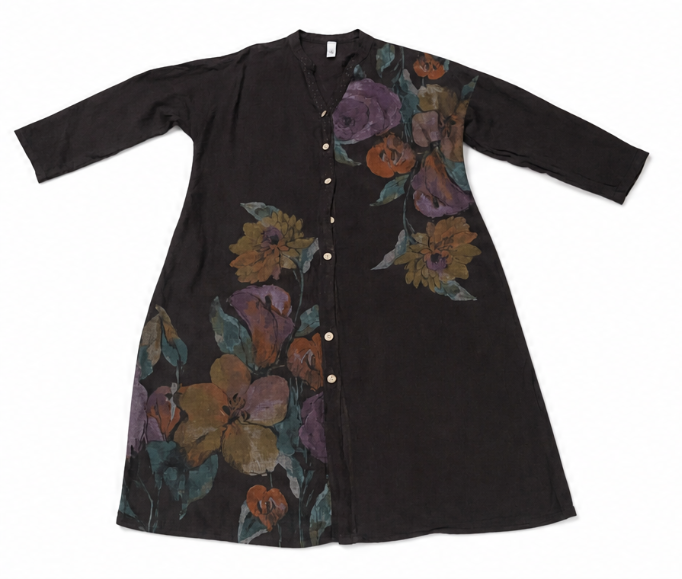 Portofino Linen Dress Brown